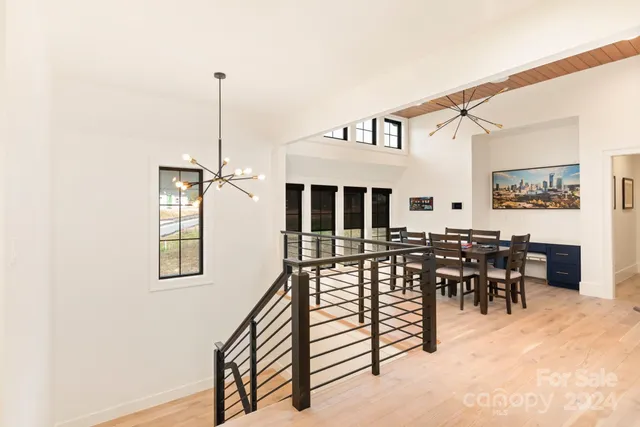 a view of dining room with furniture