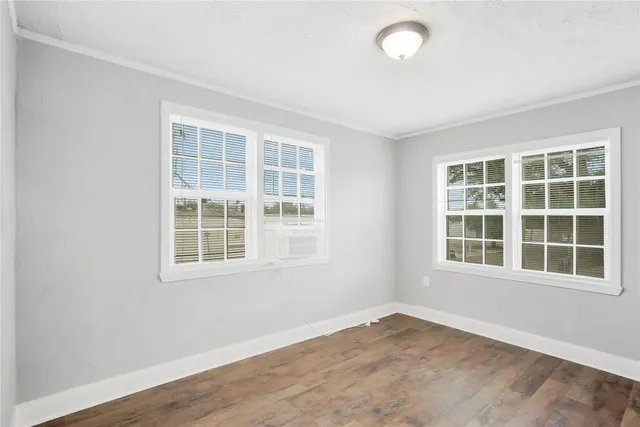 an empty room with a window