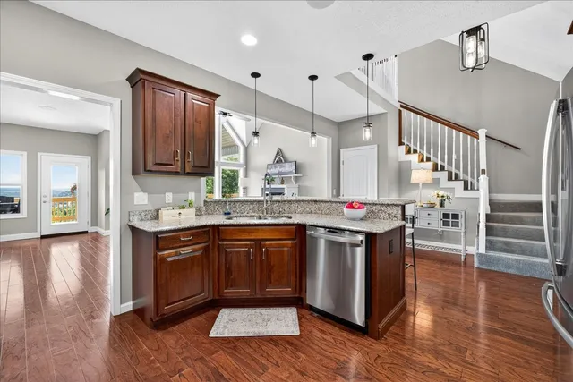 a view of a patio on the roof deck