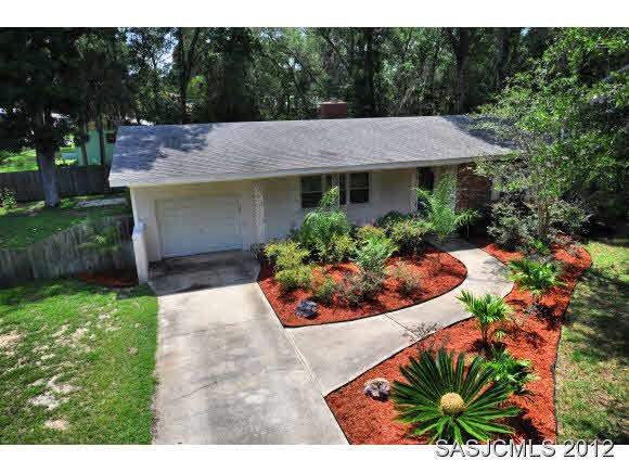 a view of a house with a garden