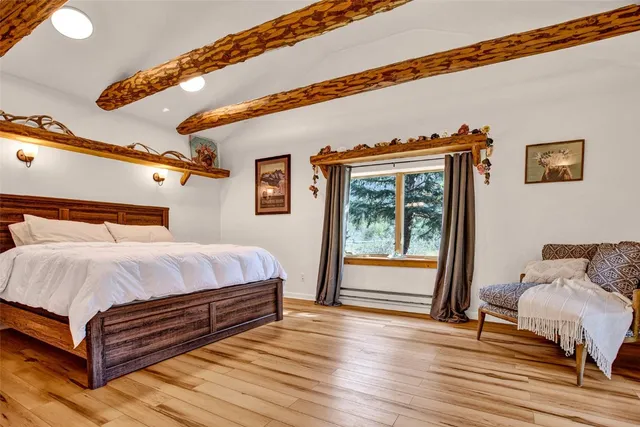 a view of an ocean and a mountain