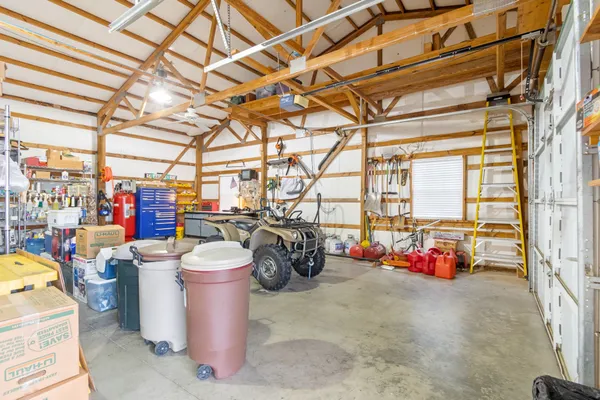 a view of a swimming pool with a lake