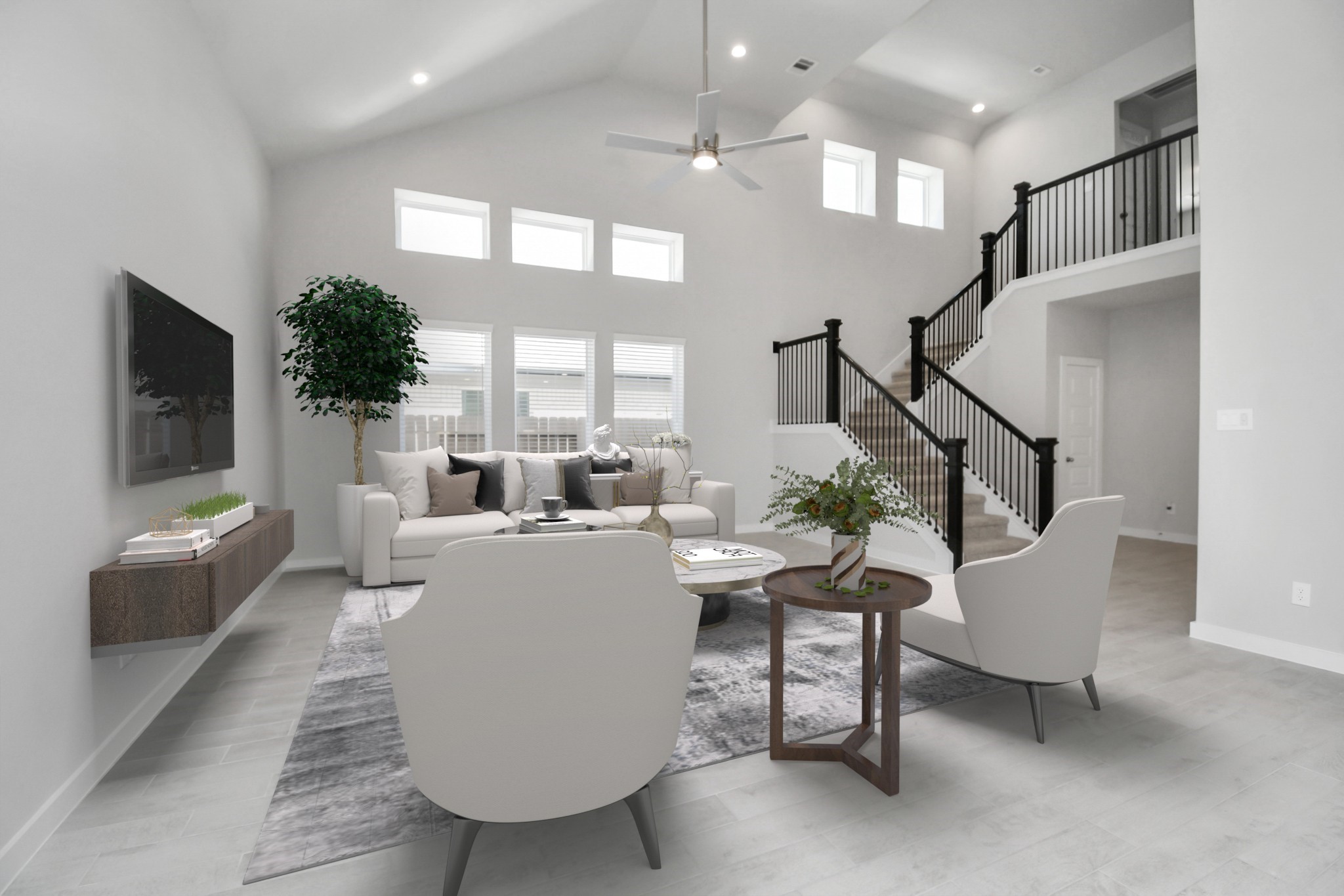 2938 Bury Park Dr Spring Spring, TX 77373 - Photo 15 of 30 Virtually Staged - Living Room. Sample photo of completed home with similar floor plan. Actual colors and selections may vary.