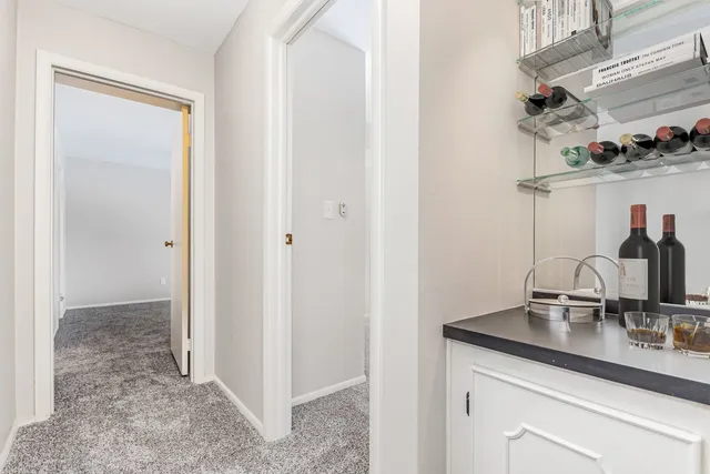 a bathroom with a sink and vanity