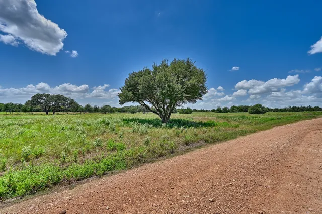 a large building with trees in the background