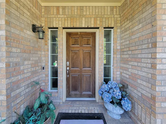 a front view of a house with entryway