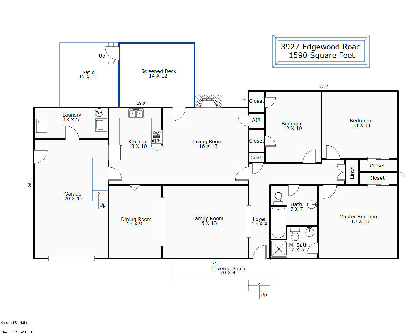 3927 Edgewood Road Wilmington, NC 28403 - Photo 27 of 27 Floor Plans