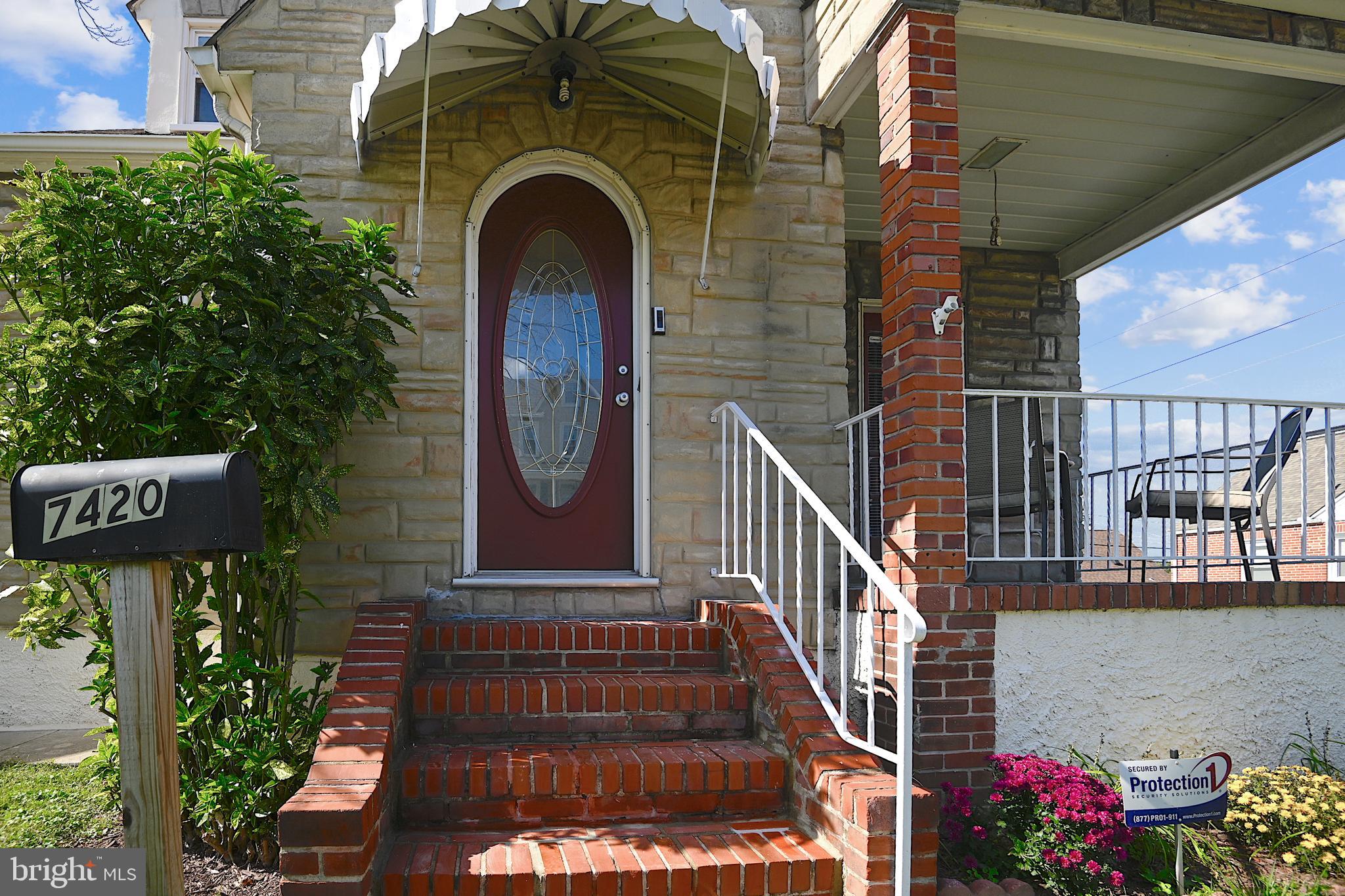 7420 Old Harford Road Baltimore, MD 21234 - Photo 2 of 35 Brick and stucco with classic curved door