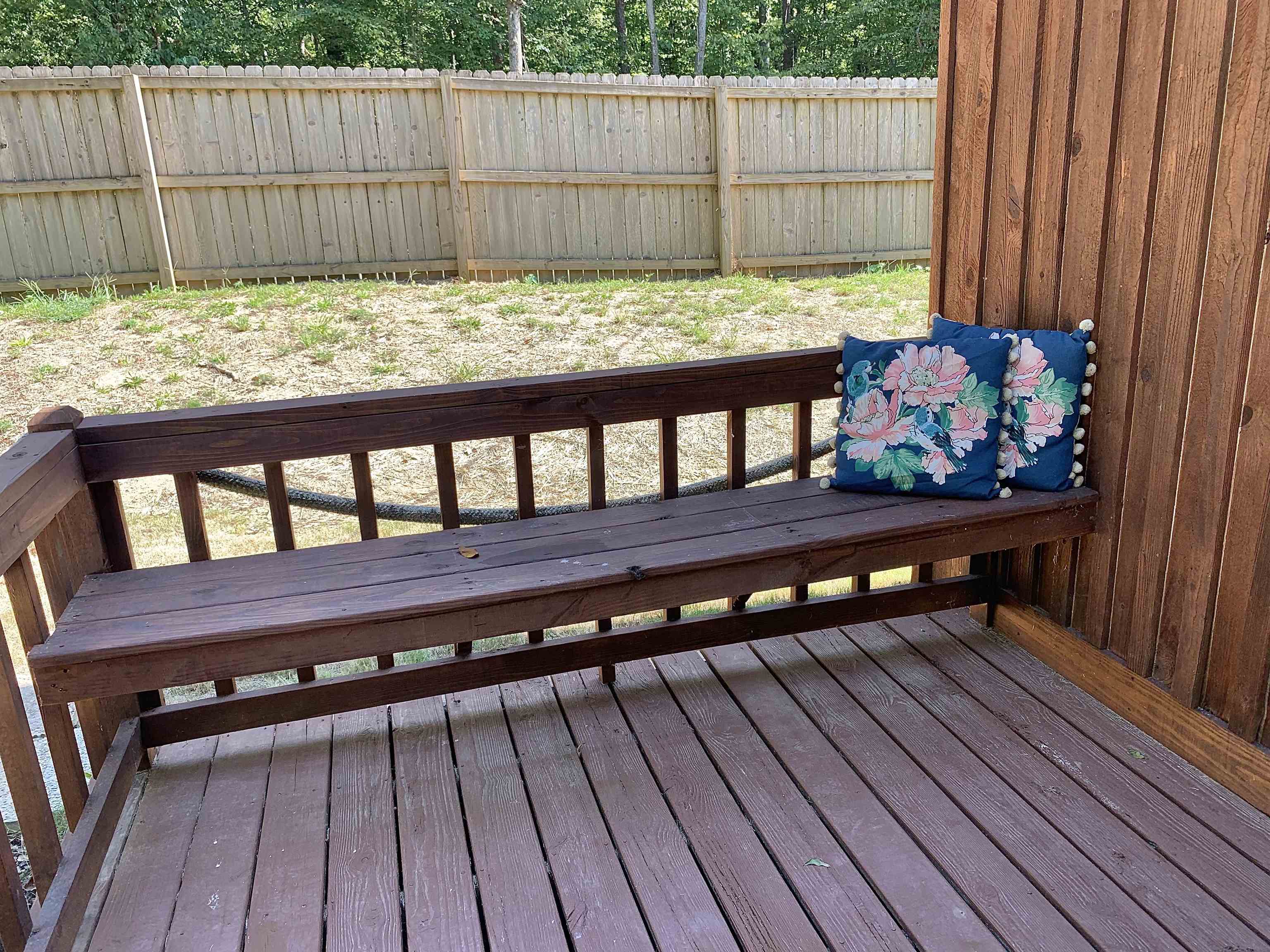 115 Fortune Way Hornsby, TN 38044 - Photo 13 of 30 a view of a wooden bench in back yard of a house