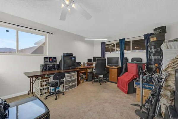 a workspace with furniture