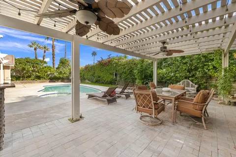 a view of an outdoor sitting area