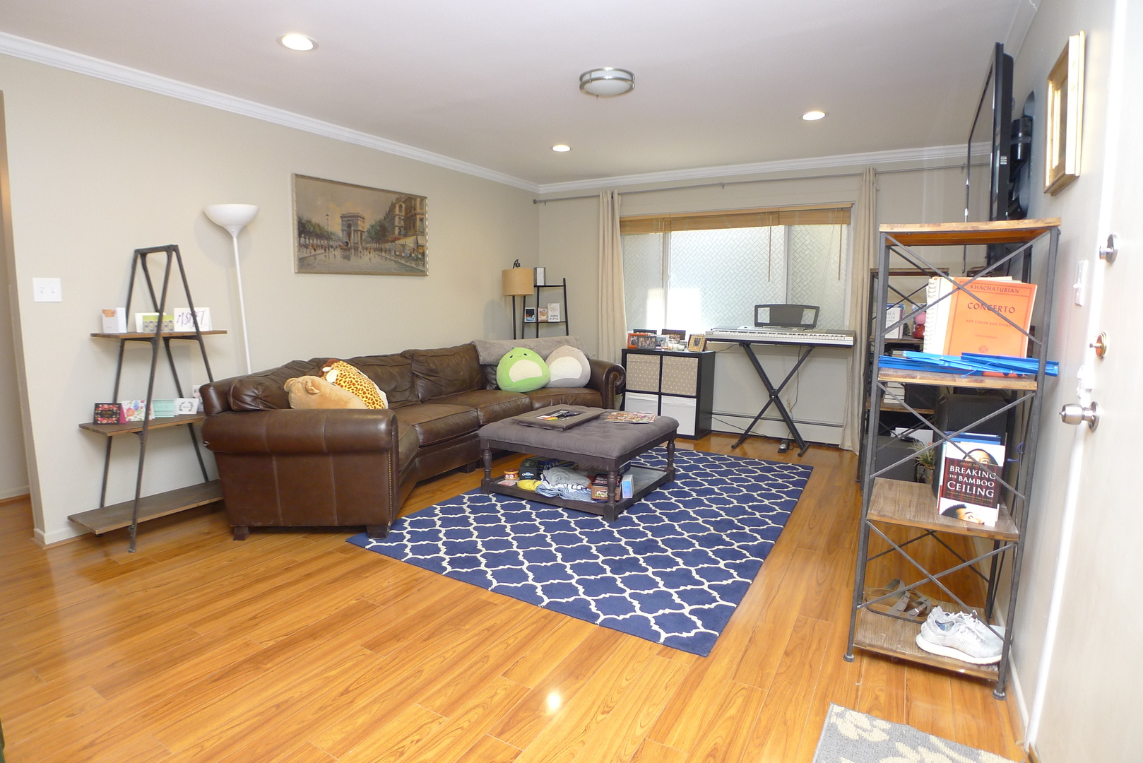 547 Sheridan Road, Unit 1E Evanston, IL 60202 - Photo 3 of 16 a living room with furniture and a rug