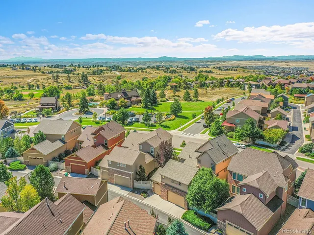 an aerial view of multiple house