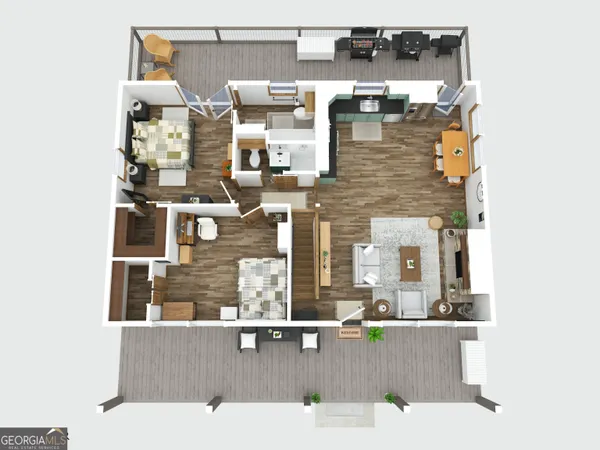 a picture of a living room with a couch