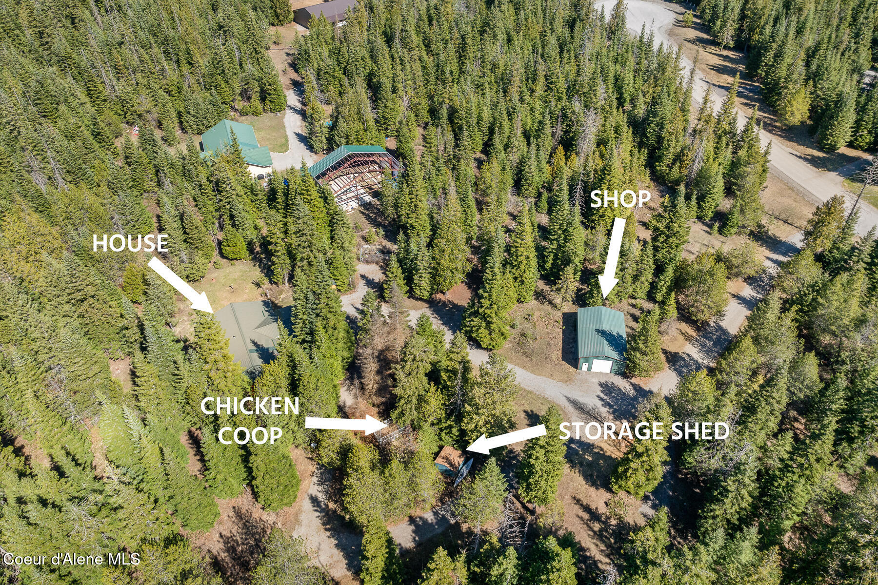 25431 North Lantern Hill Road Rathdrum, ID 83858 - Photo 27 of 27 Aerial_25431NLanternHillRd-3_Labeled