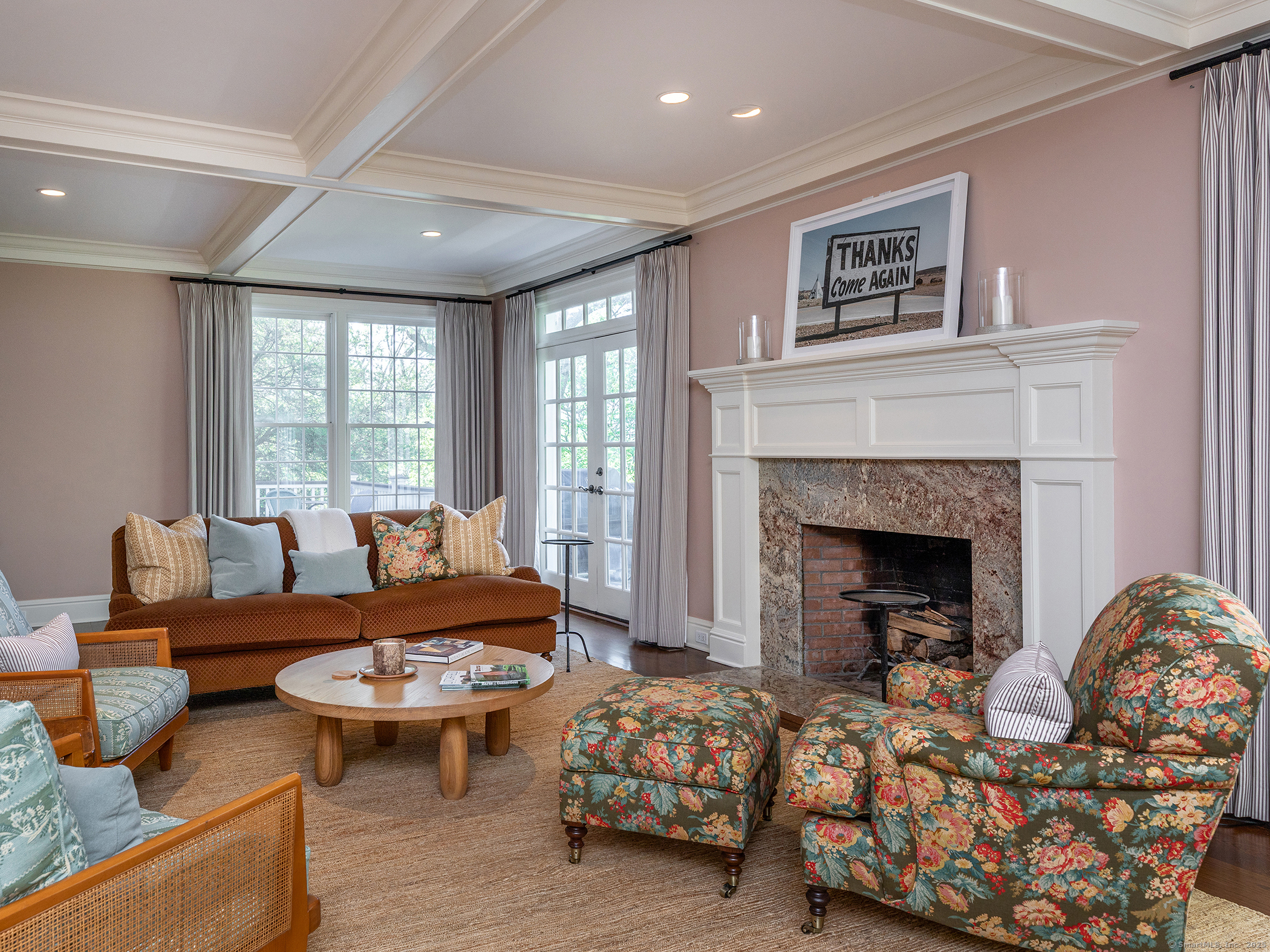 143 Tophet Road Roxbury, CT 06783 - Photo 12 of 40 a living room with furniture and a fireplace