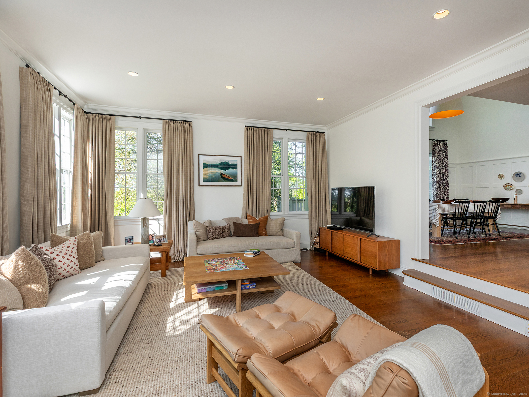 143 Tophet Road Roxbury, CT 06783 - Photo 8 of 40 a living room with furniture and a flat screen tv