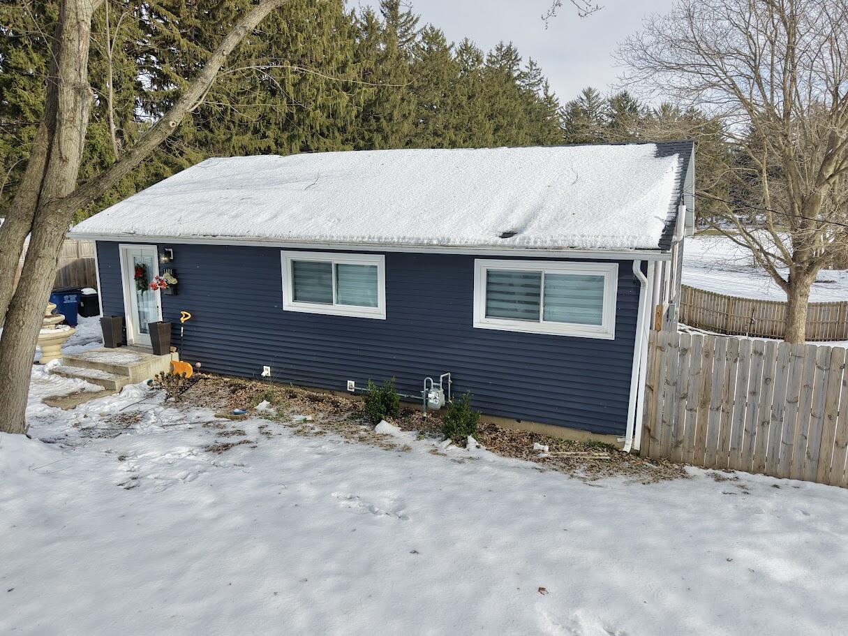 a backyard of a house
