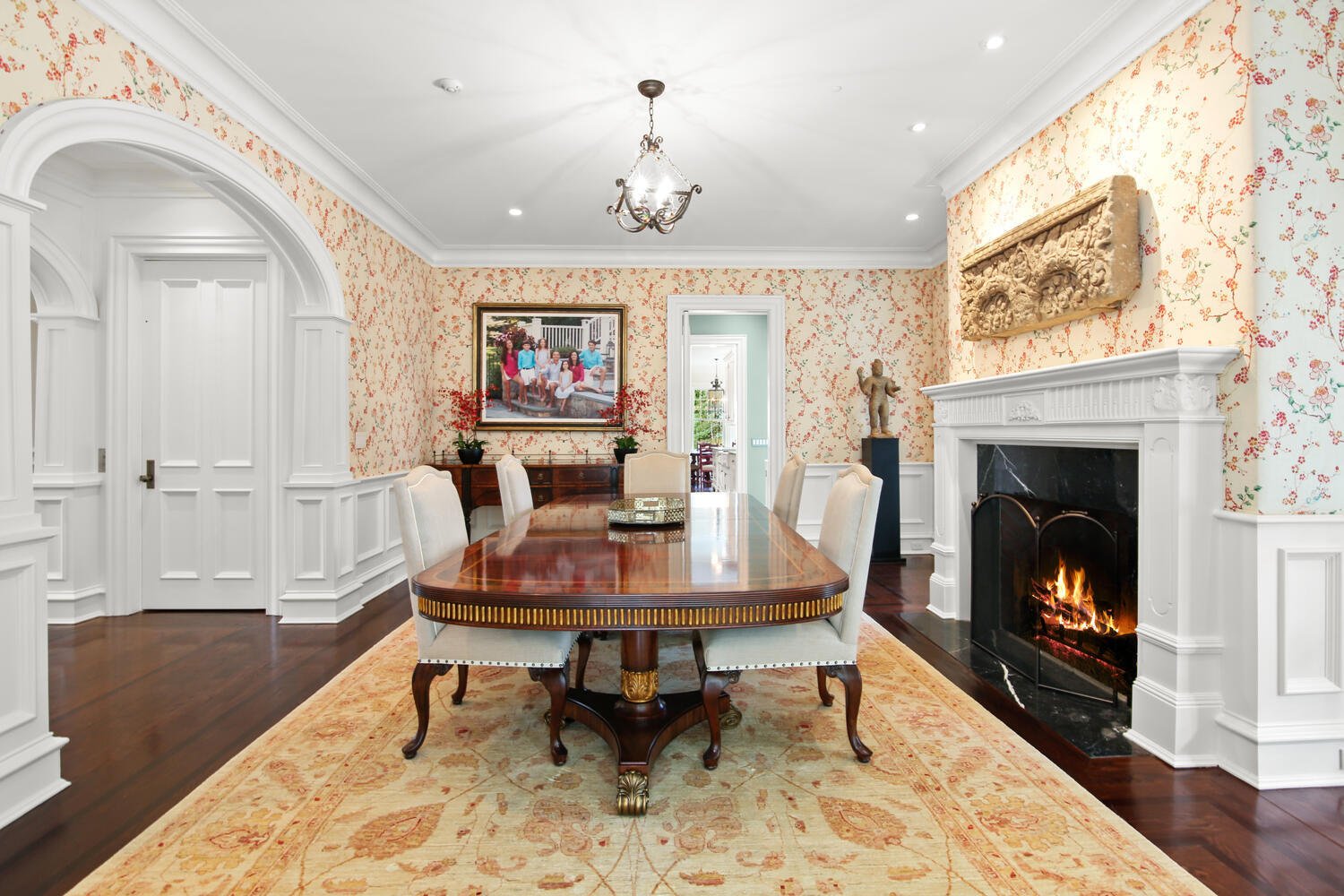 363 West Road New Canaan, CT 06840 - Photo 11 of 68 a living room with furniture and a fireplace