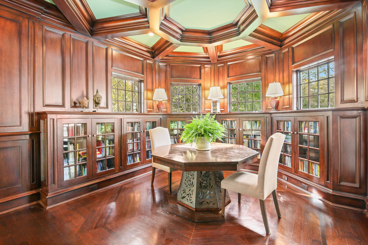 363 West Road New Canaan, CT 06840 - Photo 17 of 68 a dining room with furniture window and wooden floor