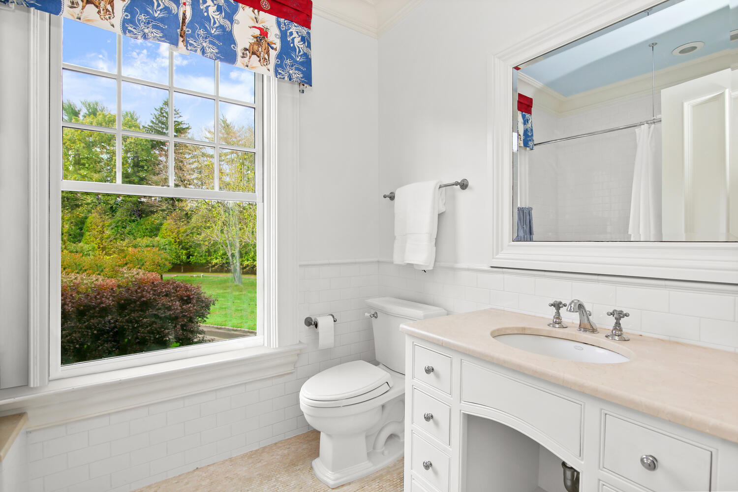 363 West Road New Canaan, CT 06840 - Photo 32 of 68 a bathroom with a sink vanity granite and toilet