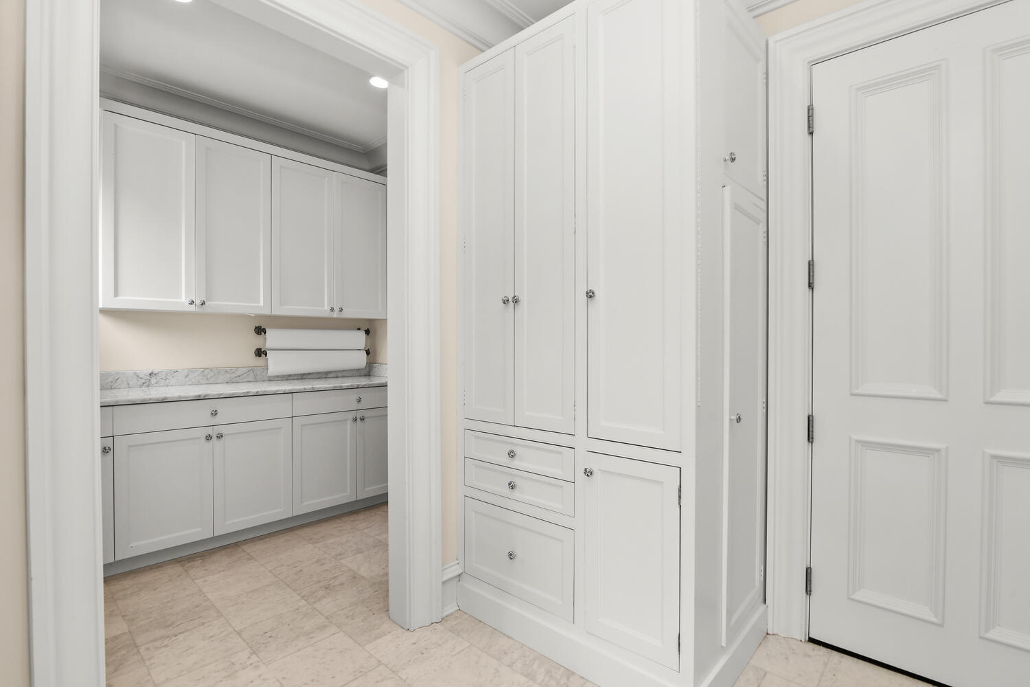 363 West Road New Canaan, CT 06840 - Photo 38 of 68 a view of a kitchen with white cabinets