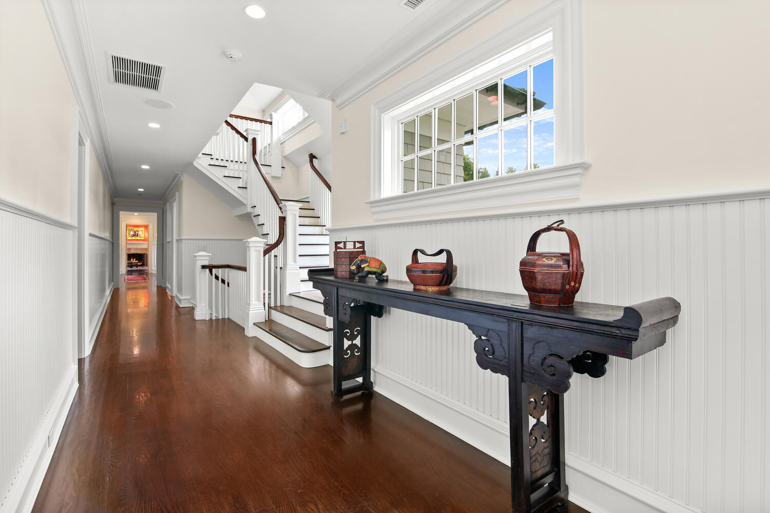 363 West Road New Canaan, CT 06840 - Photo 39 of 68 a view of entryway and hall with wooden floor