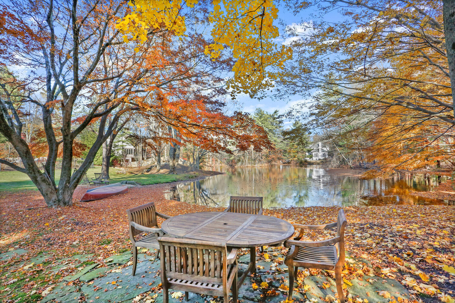 363 West Road New Canaan, CT 06840 - Photo 60 of 68 a view of a patio with a yard