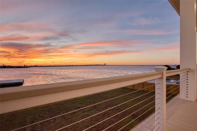 a view of an ocean and beach