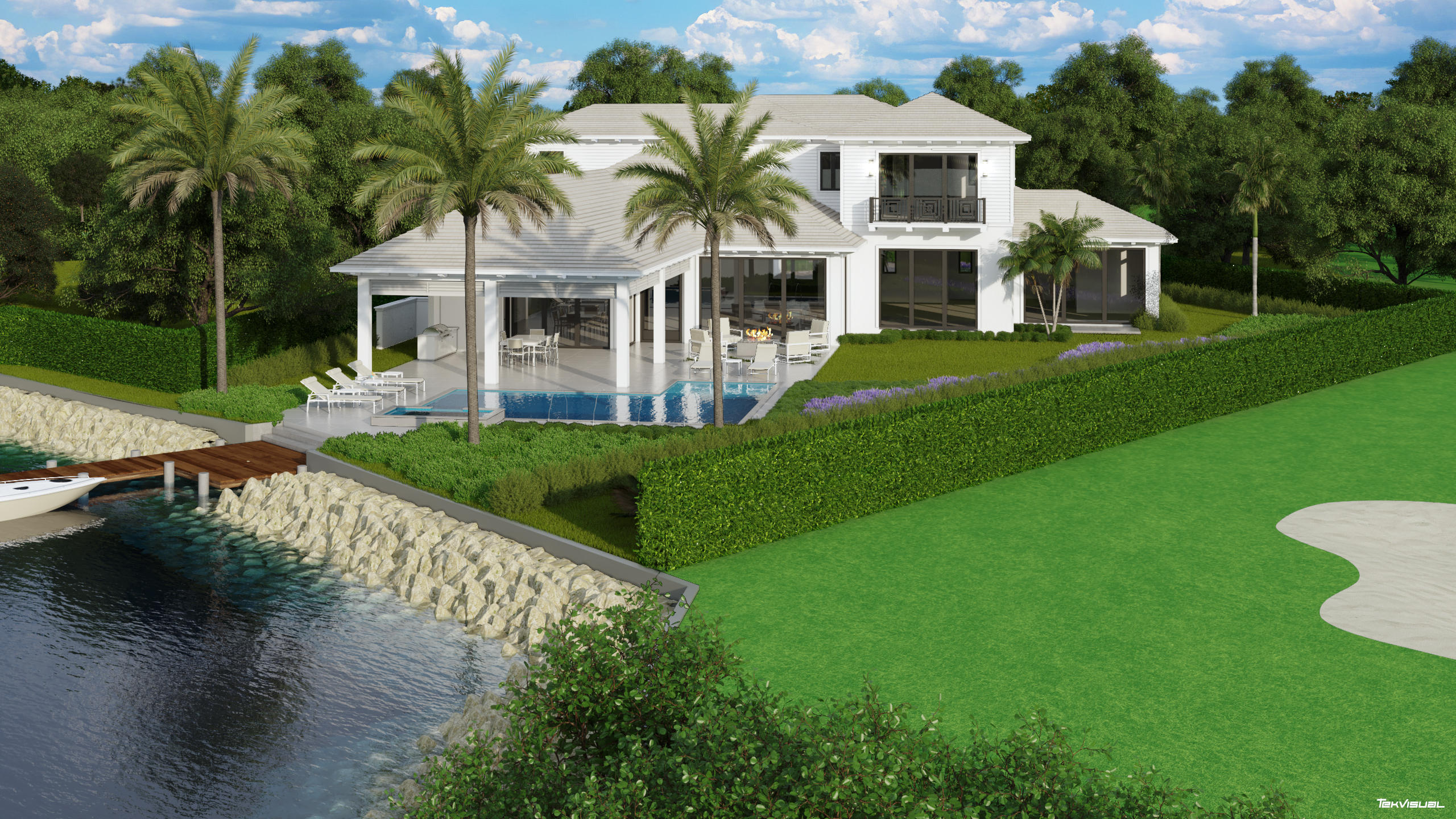 122 Waters Edge Drive Jupiter, FL 33477 - Photo 2 of 8 Rear Elevation Rendering