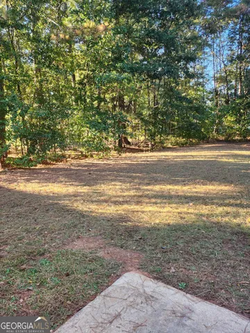 a view of a yard with an outdoor space