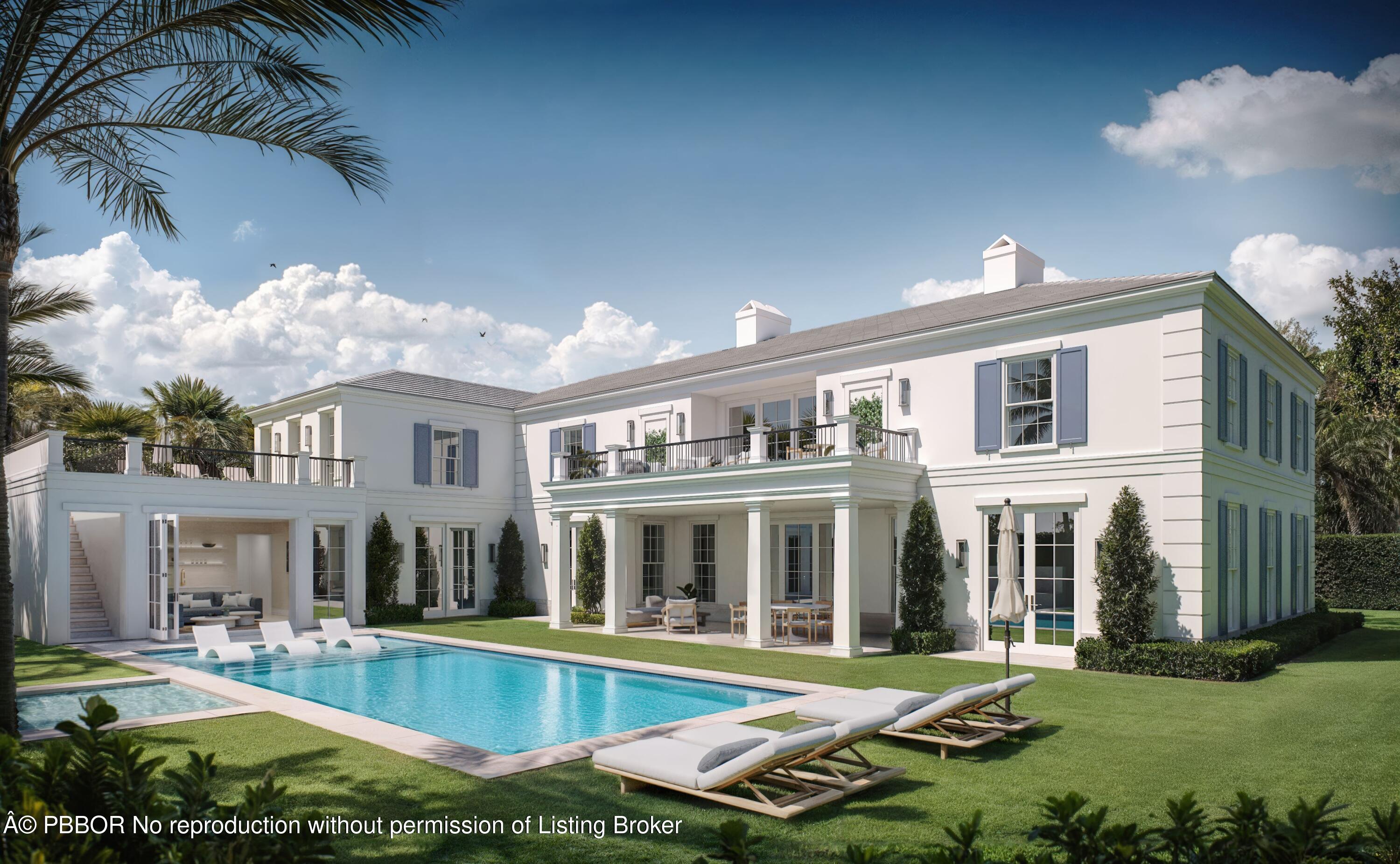 124 Cocoanut Row Palm Beach, FL 33480 - Photo 1 of 15 a view of a house with swimming pool and sitting area