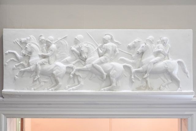 a view of a bathtub in the background