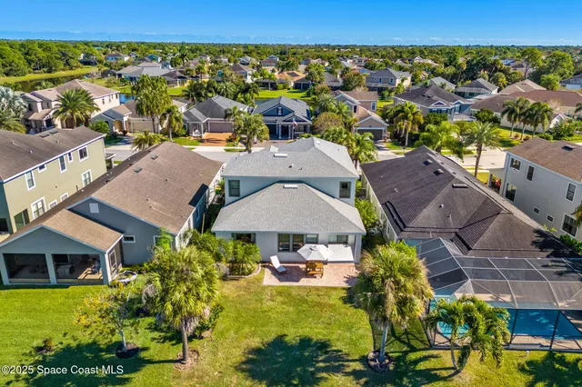 a view of a swimming pool and outdoor space