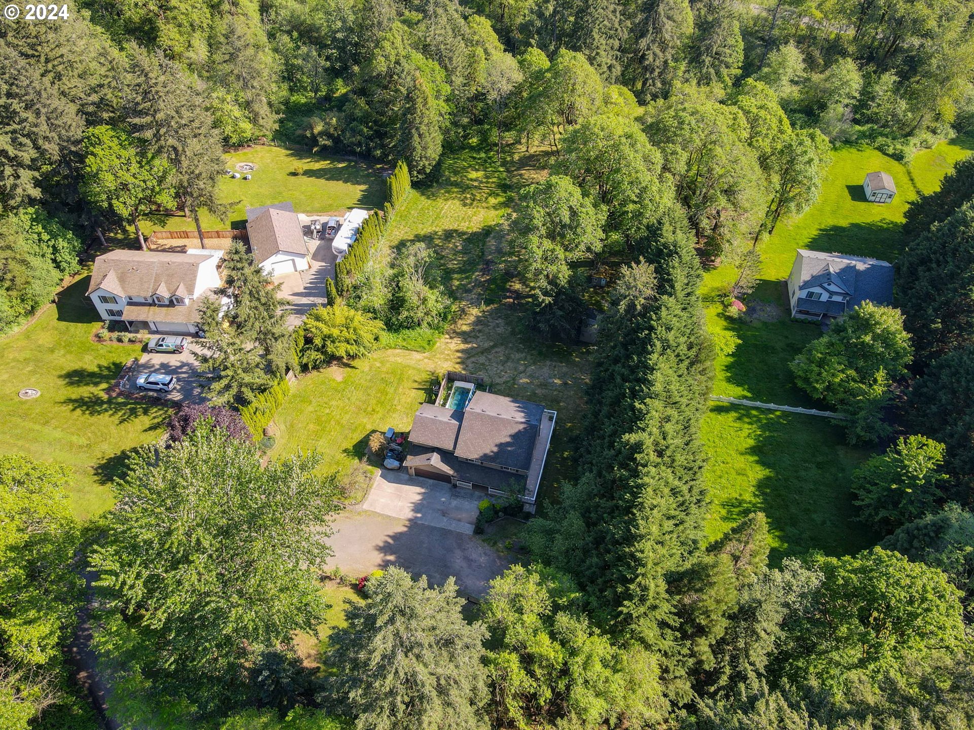 30121 Northeast Harrison Road Battle Ground, WA 98604 - Photo 37 of 40 an aerial view of a house with a yard