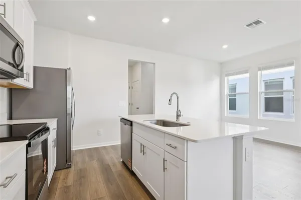 a close view of a sink and tap