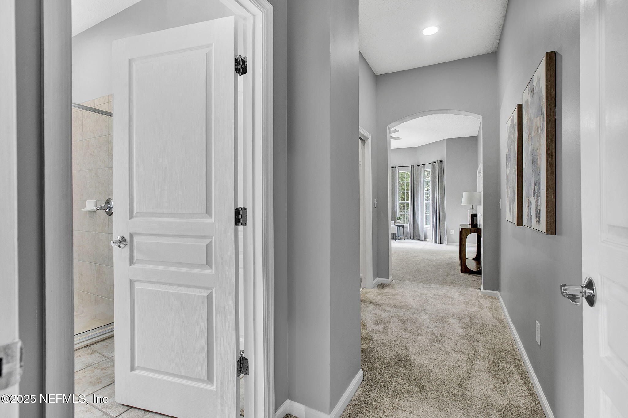 1961 Glenfield Crossing Court St. Augustine, FL 32092 - Photo 8 of 40 a view of a hallway with closet and wooden floor