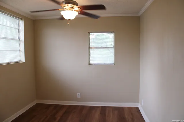 an empty room with a window