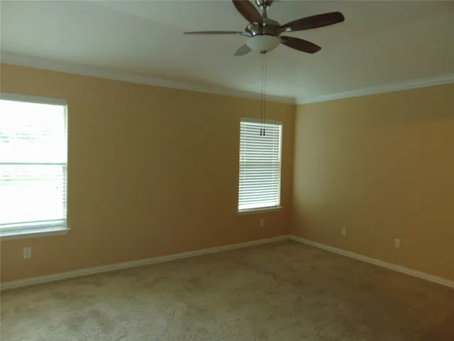 an empty room with a window