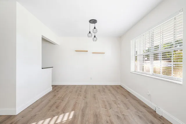 an empty room with a window