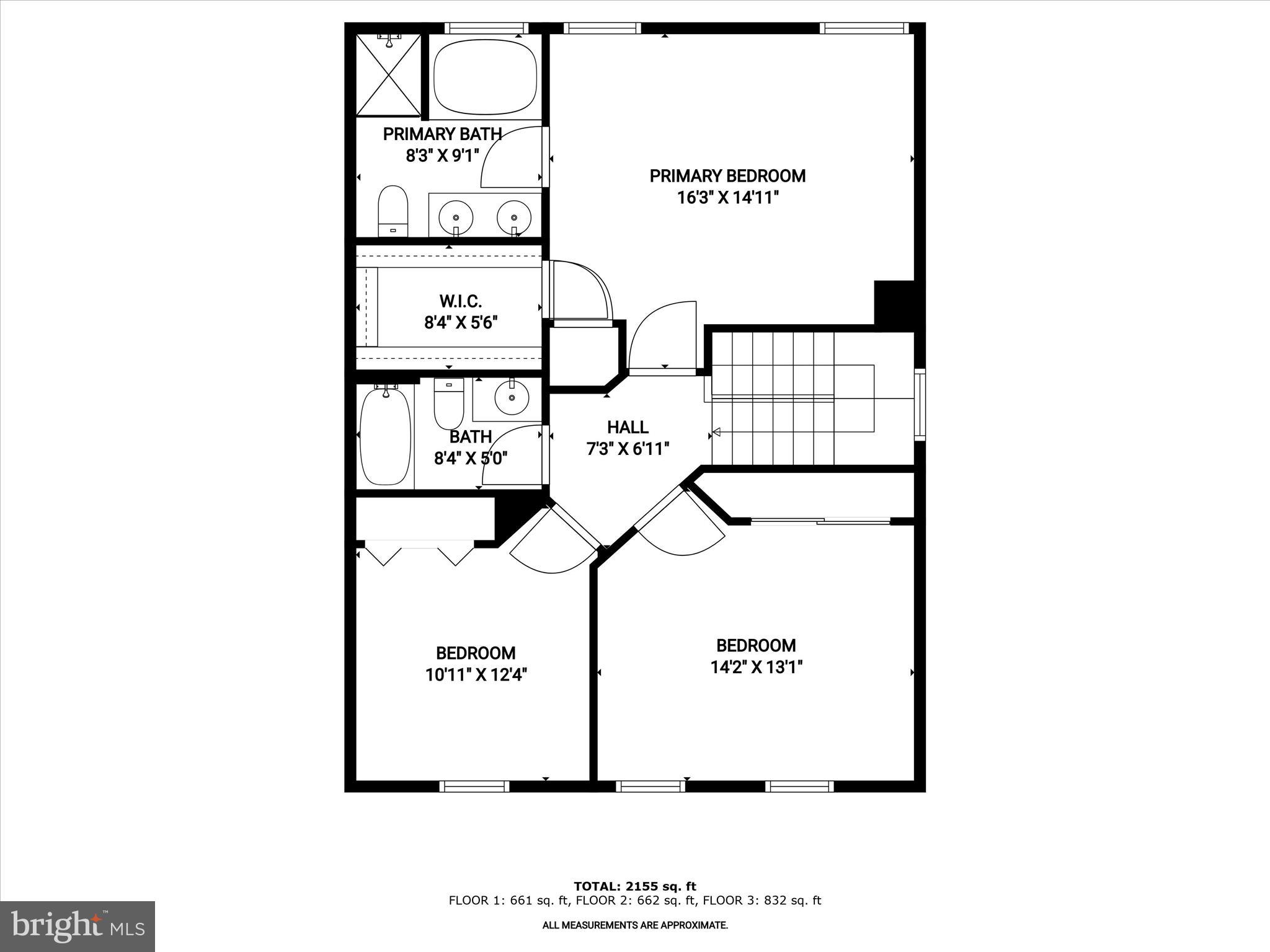 8238 Lyndhurst Street Laurel, MD 20724 - Photo 45 of 50 3rd_floor_8238_lyndhurst_street_laurel_with_dim