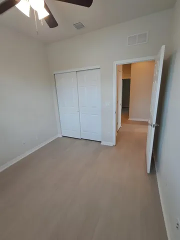 an empty room with an entryway