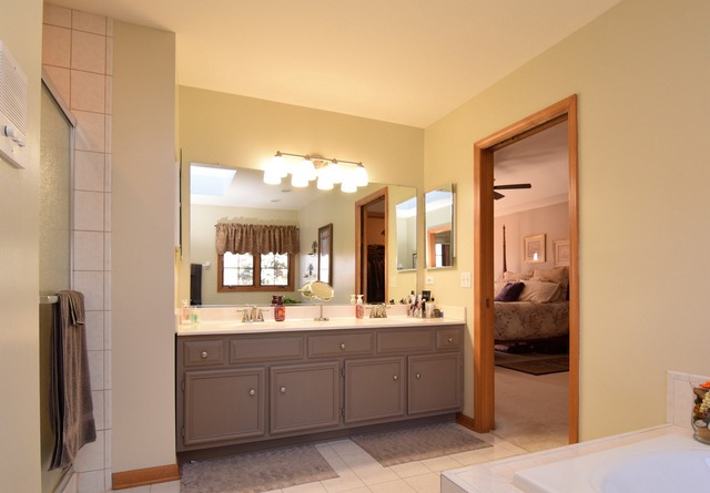39W308 Baert Road St. Charles, IL 60175 - Photo 14 of 25 a bathroom with a double vanity sink and a mirror