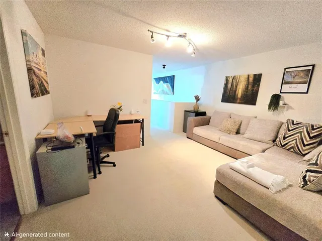 a living room with furniture and a couch