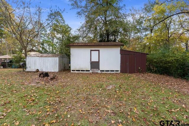 a backyard of a house
