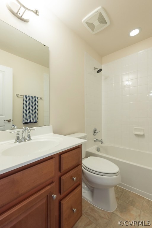 5613 Riverside Heights Way Richmond, VA 23225 - Photo 32 of 41 a bathroom with a sink a toilet and shower