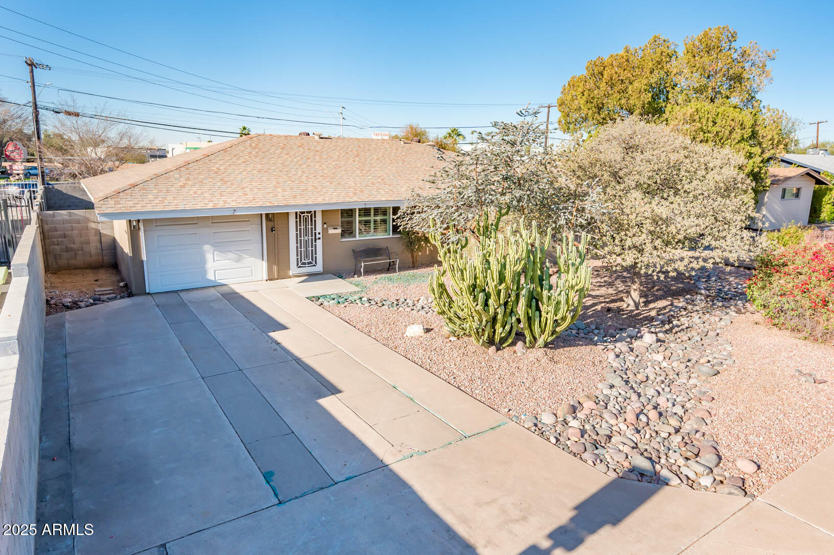 a view of a house with a patio