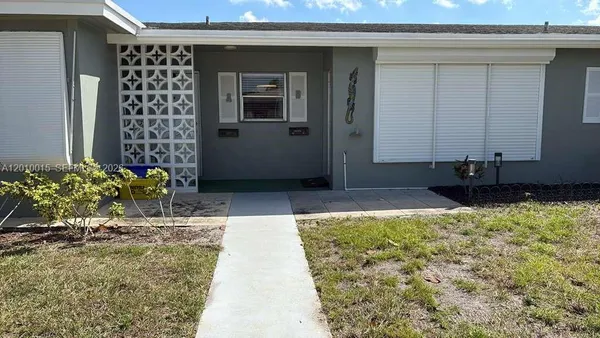 a view of front door of house