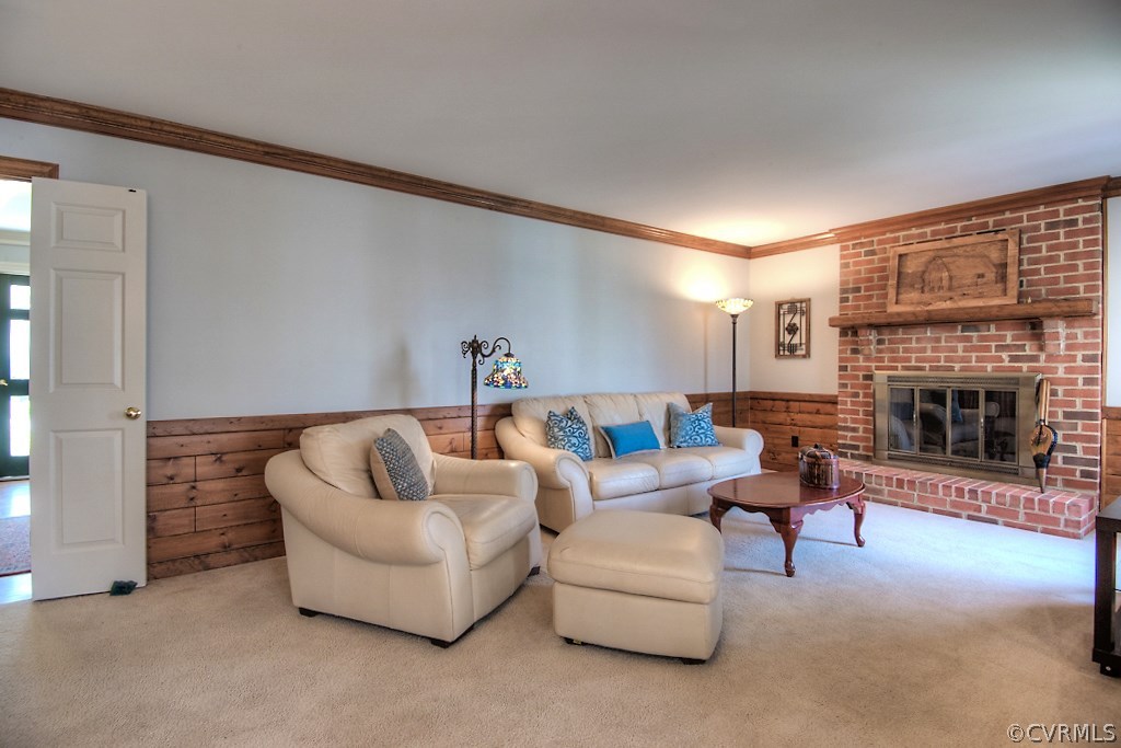 4602 Twin Cedars Road Chester, VA 23831 - Photo 18 of 47 a living room with furniture and a fireplace