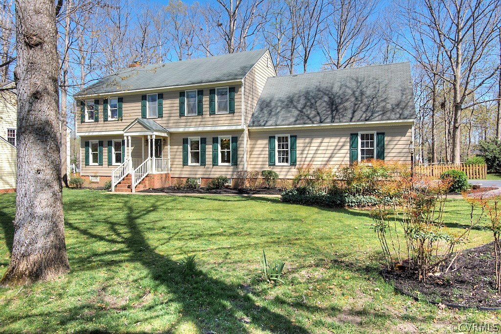 4602 Twin Cedars Road Chester, VA 23831 - Photo 45 of 47 front view of a house with a yard